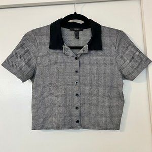 Plaid Cropped Polo